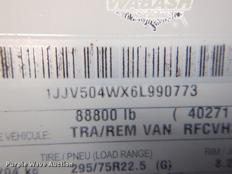 image for item DK2128 2006 Wabash RFCVHSA  refrigerated van trailer