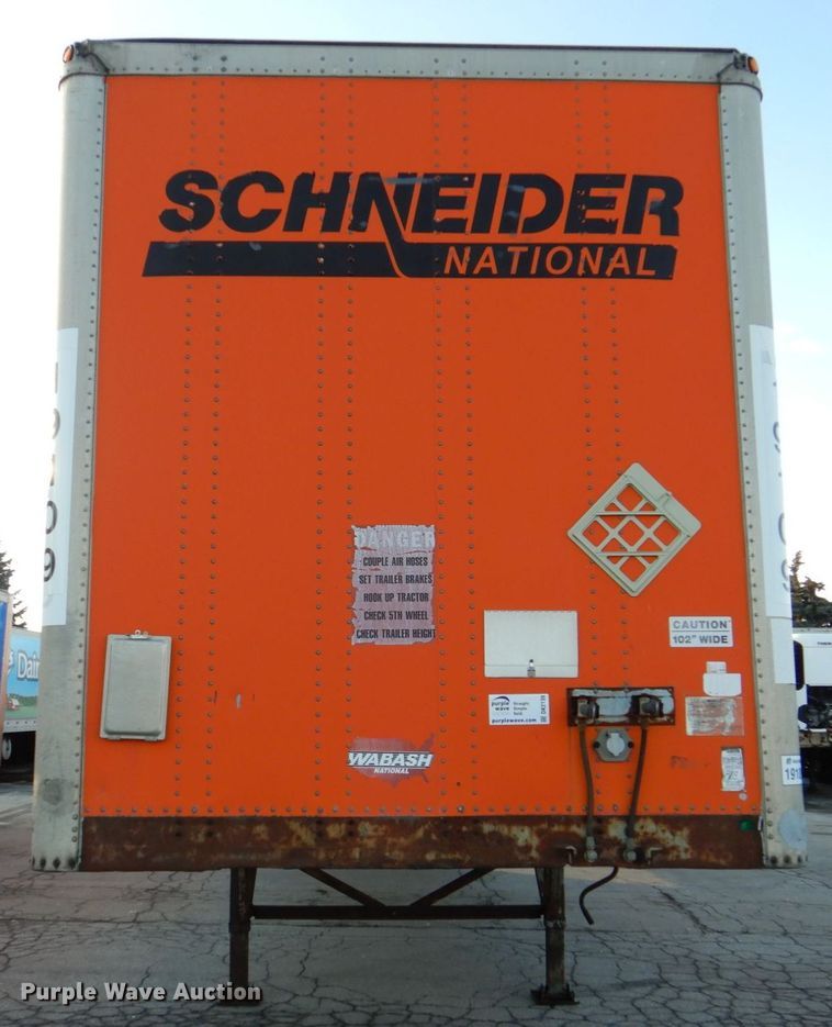 image for item DK2139 1993 Wabash P-102CW  dry van trailer