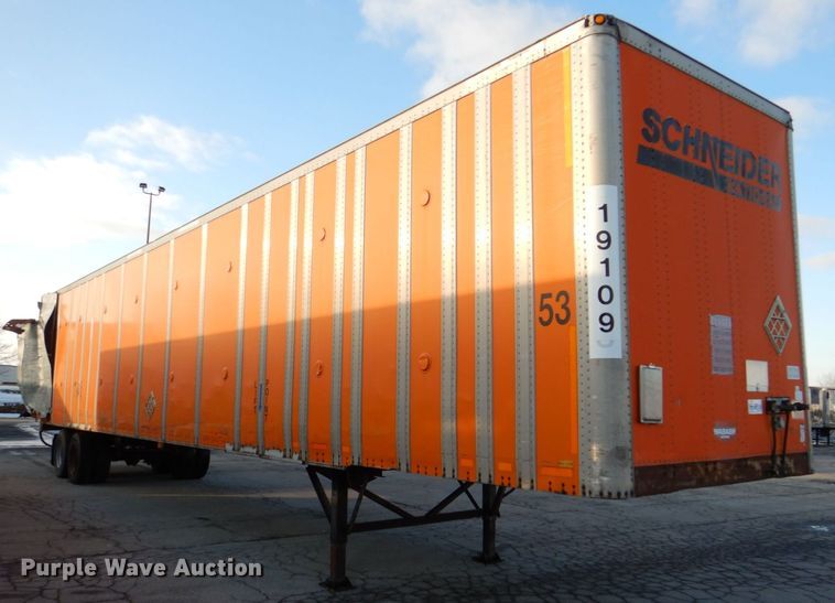 image for item DK2139 1993 Wabash P-102CW  dry van trailer