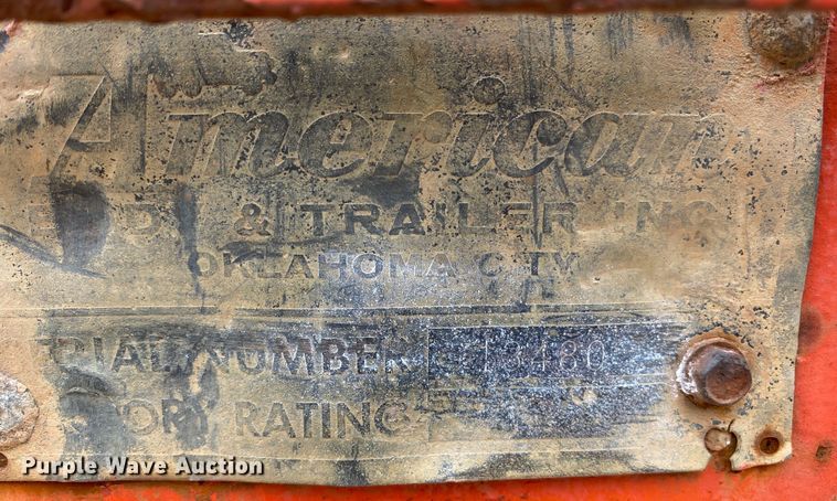 image for item DL7040 1965 American Trailer  flatbed trailer