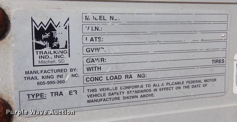 image for item DN6281 2009 Trail King TK80ACS-532  drop deck trailer