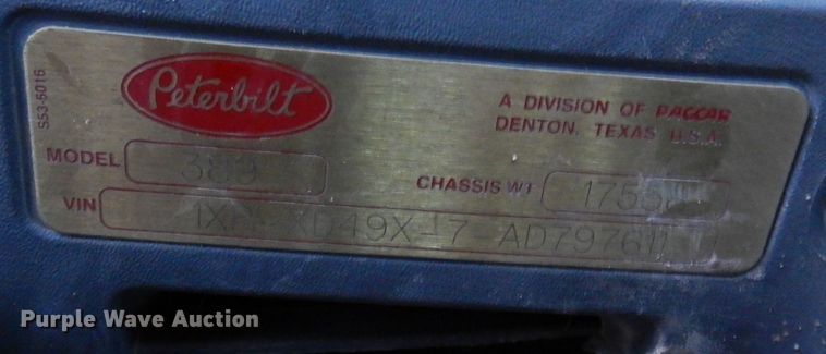 image for item DN6302 2010 Peterbilt  389 winch truck