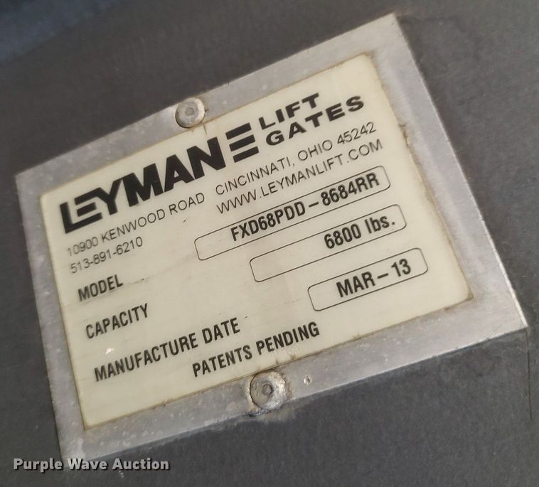 image for item DO3801 2013 Leyman FXD68PDD-8684RR  end gate lift