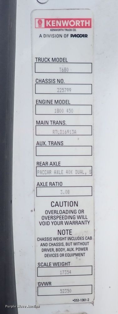 image for item DQ5036 2018 Kenworth T680  semi truck