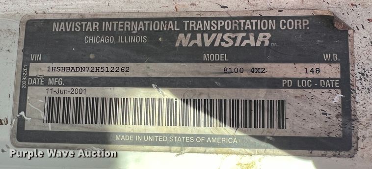 image for item ID9366 2002 International 8100  water truck