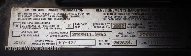 image for item IO9360 2003 Mack CX613  semi truck