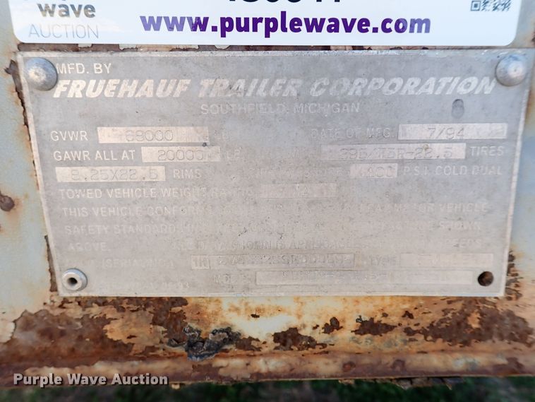 image for item IS9341 1995 Freuhauf FBHLP-91.5-NF2-53  dry van trailer