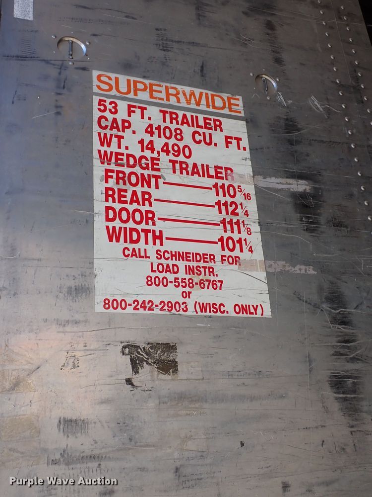 image for item IS9343 1990 Wabash National  dry van trailer