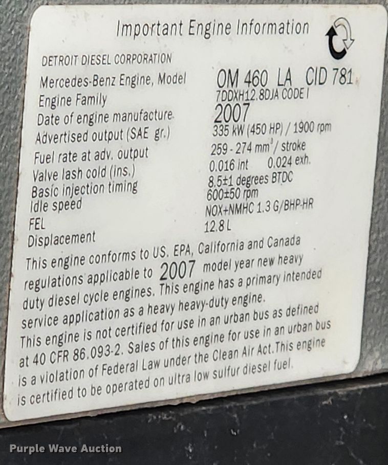 image for item JB9621 2008 Sterling A9500  semi truck