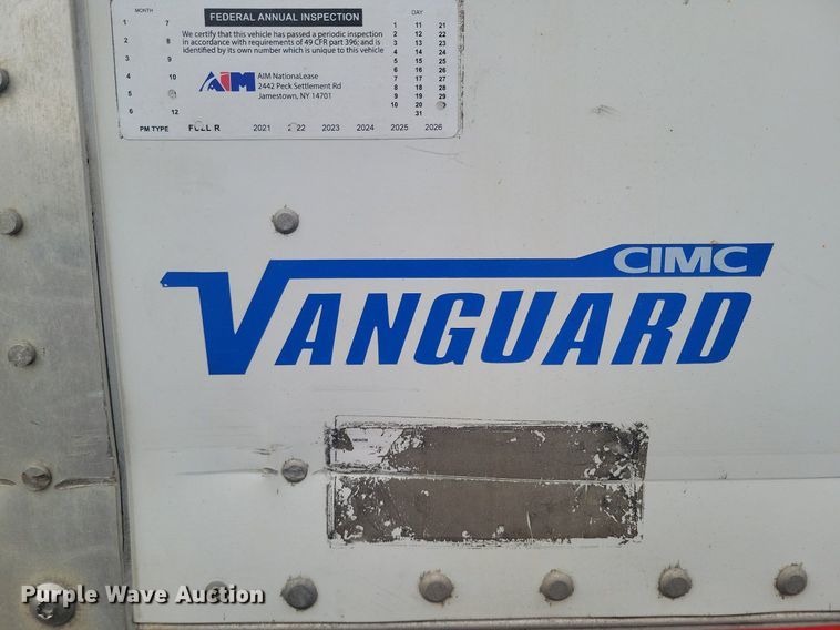 image for item KD9296 2016 Vanguard Rem VIP 4000  dry van trailer
