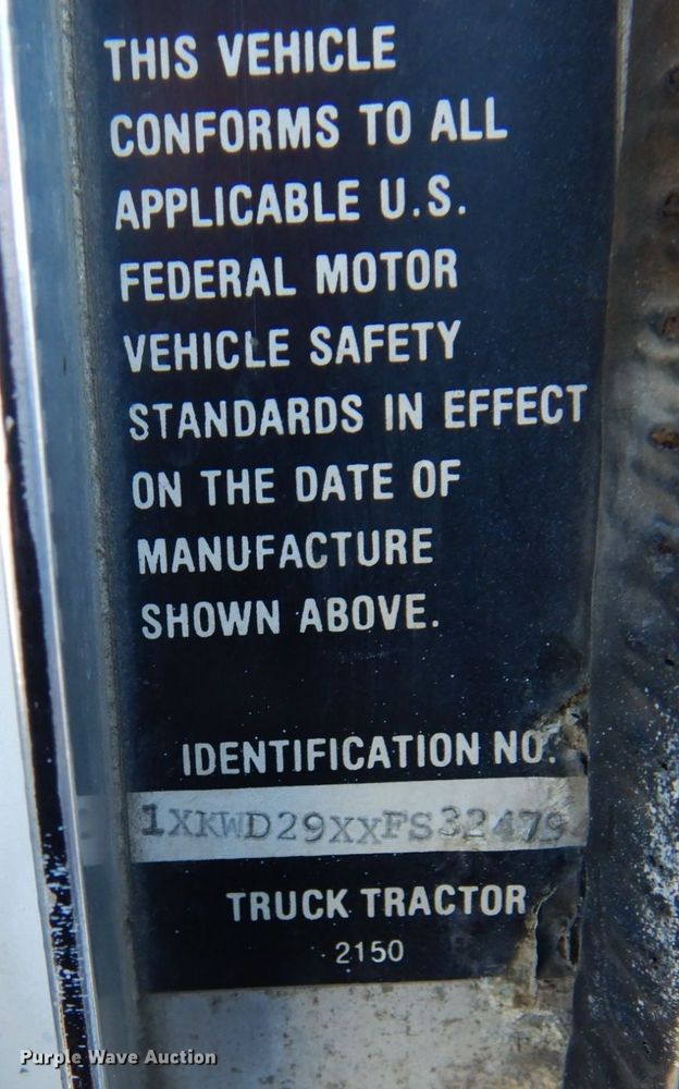 image for item KU9736 1985 Kenworth W900  roll-off container truck