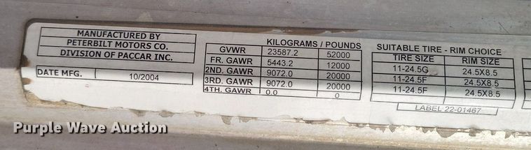 image for item LG9510 2005 Peterbilt 378  semi truck