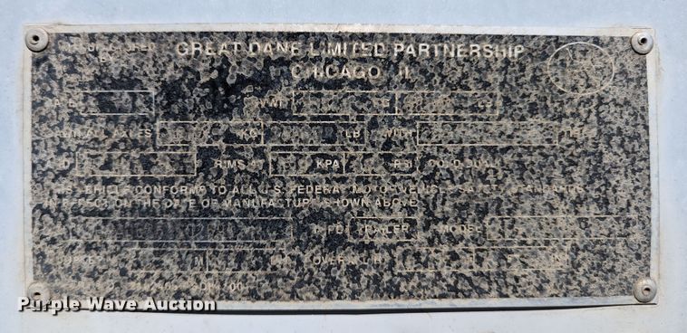 image for item LP9246 2001 Great Dane 7411TP-SA  dry van trailer