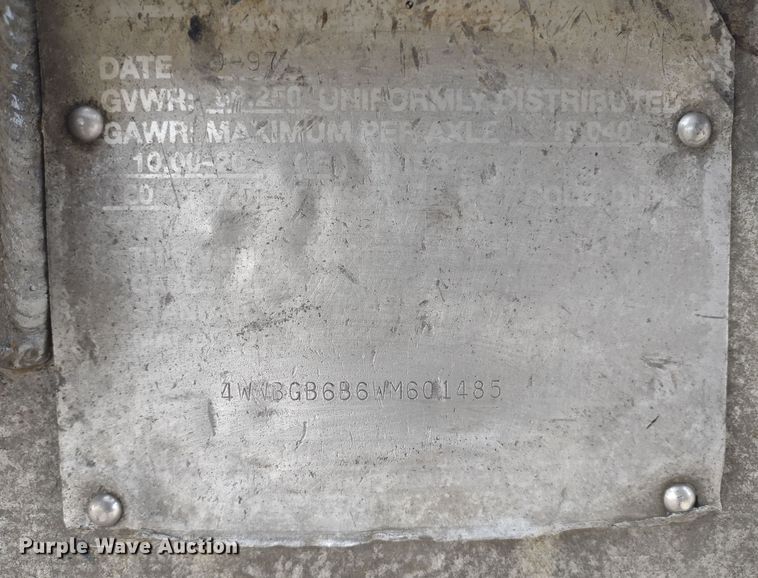 image for item MD9428 1998 Wilson Road Brute  flatbed trailer