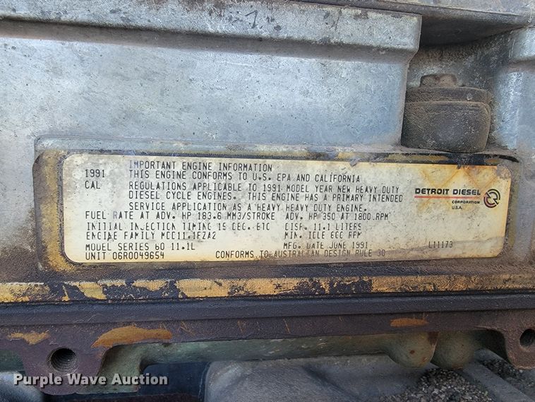 image for item ME9751 1992 Volvo Aero WIA  semi truck