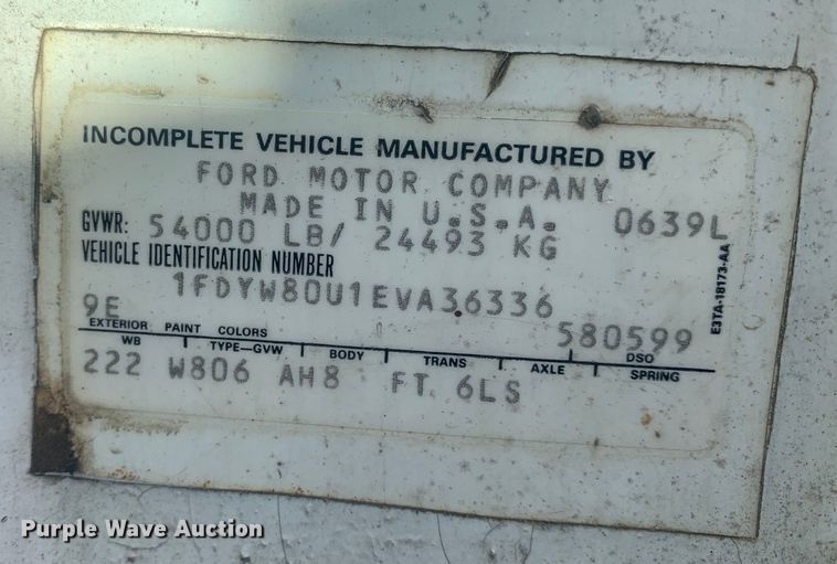 image for item MM9713 1984 Ford LNT8000  roll-off container truck