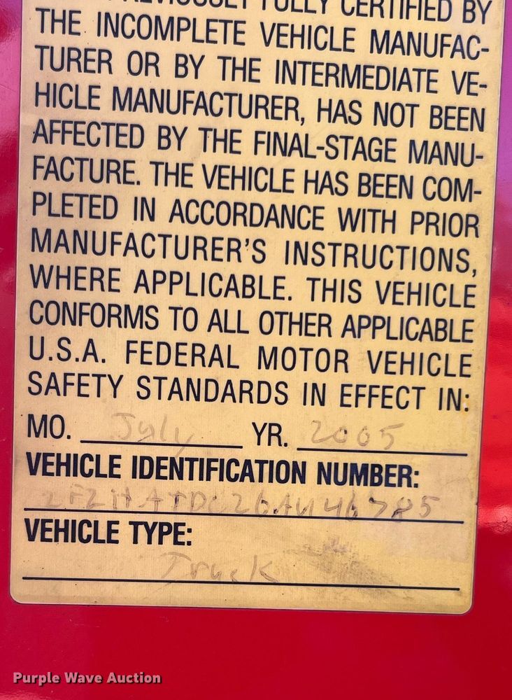 image for item DG5373 2006 Sterling LT7501  dump truck