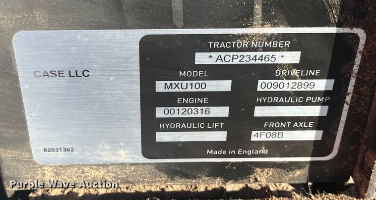 image for item DG5388 2004 Case IH MXU100  tractor