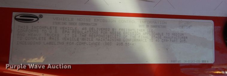 image for item DK7628 2006 Sterling LT7501  dump truck