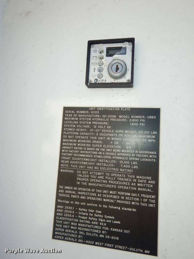 image for item DK7635 2006 Freightliner Business Class M2  bridge inspection truck