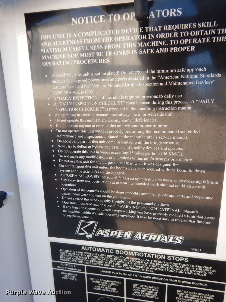 image for item DK7635 2006 Freightliner Business Class M2  bridge inspection truck