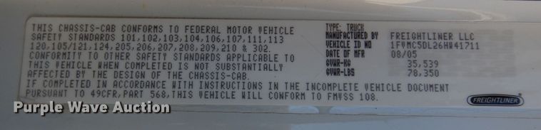 image for item DK7635 2006 Freightliner Business Class M2  bridge inspection truck