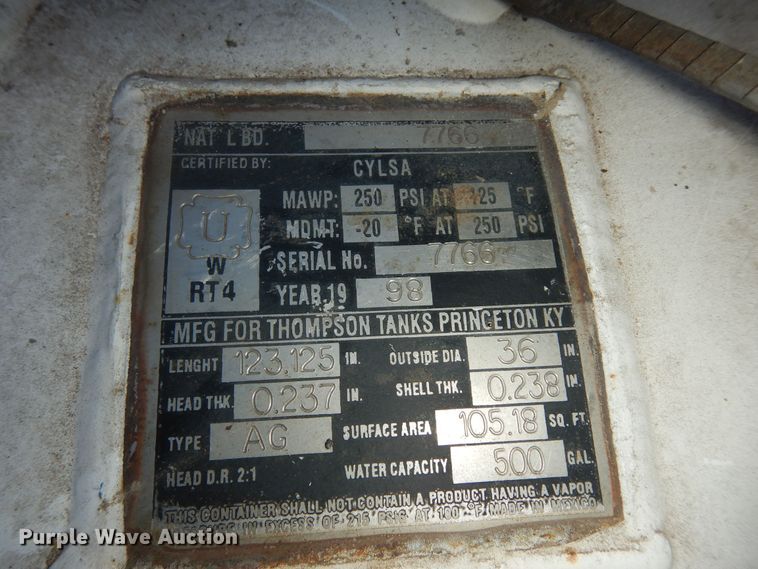 image for item DK7636 Propane tank