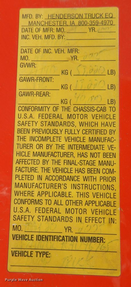 image for item DK7643 2005 Sterling LT7501  dump truck