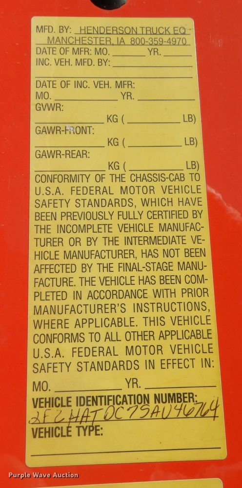 image for item DK7644 2005 Sterling LT7501  dump truck