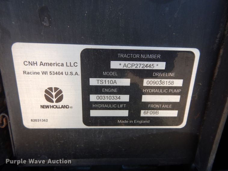 image for item DK7649 2006 New Holland TS110A  tractor