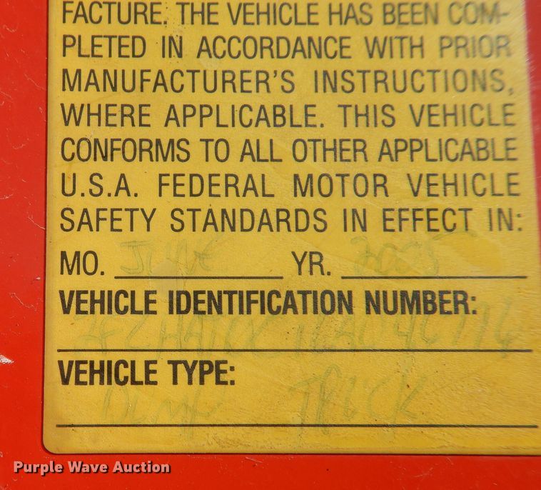 image for item DK7679 2006 Sterling LT7501  dump truck