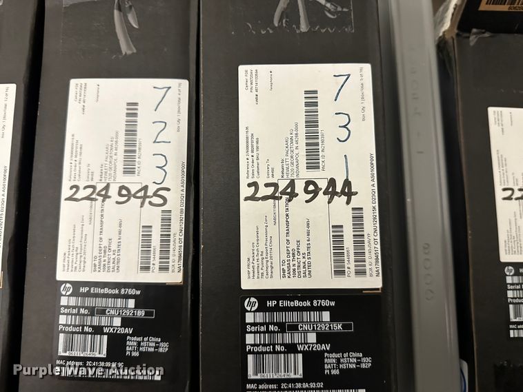 image for item IE9720 (16) HP Elitebook 8760W laptops