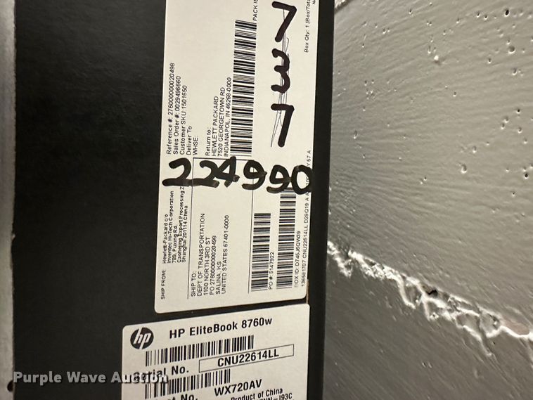 image for item IE9720 (16) HP Elitebook 8760W laptops