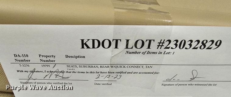 image for item KS9511 (4) Chevrolet Suburban rear seats