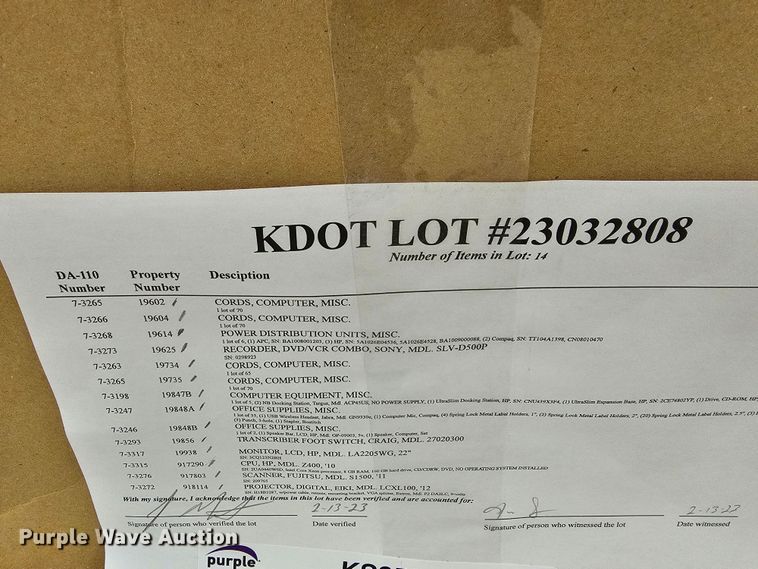 image for item KS9532 Office supplies and equipment