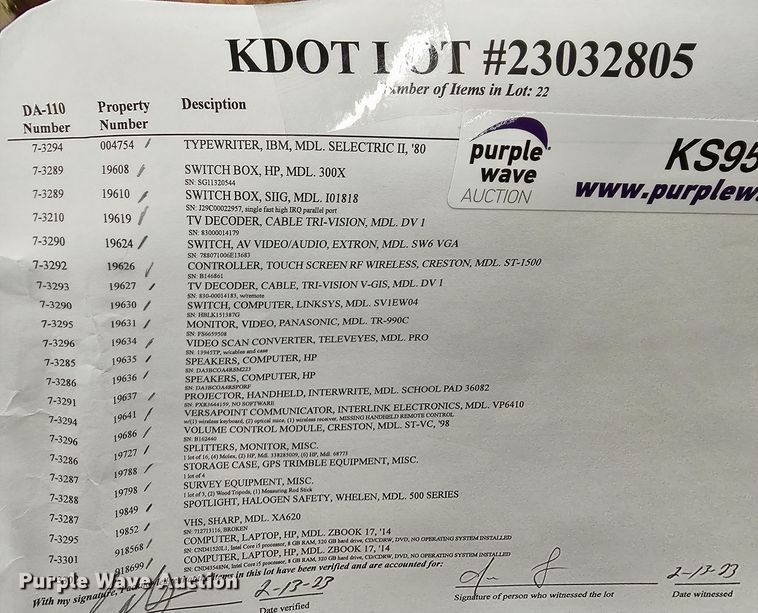 image for item KS9535 Office supplies and equipment
