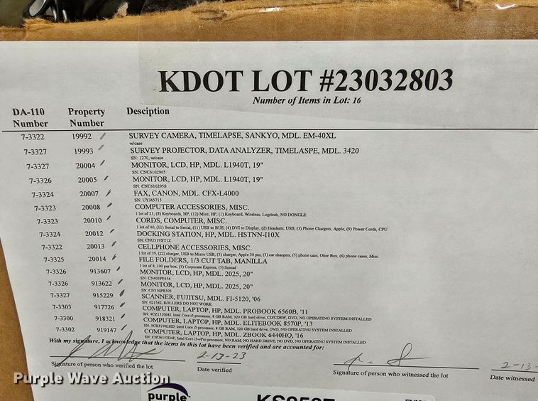 image for item KS9537 Office supplies and equipment