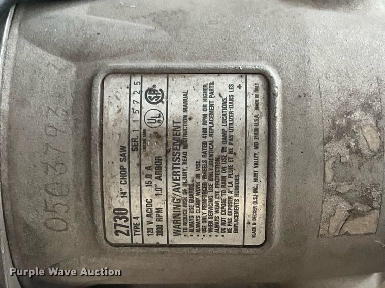 image for item LD9715 Black & Decker 2730  14" chop saw