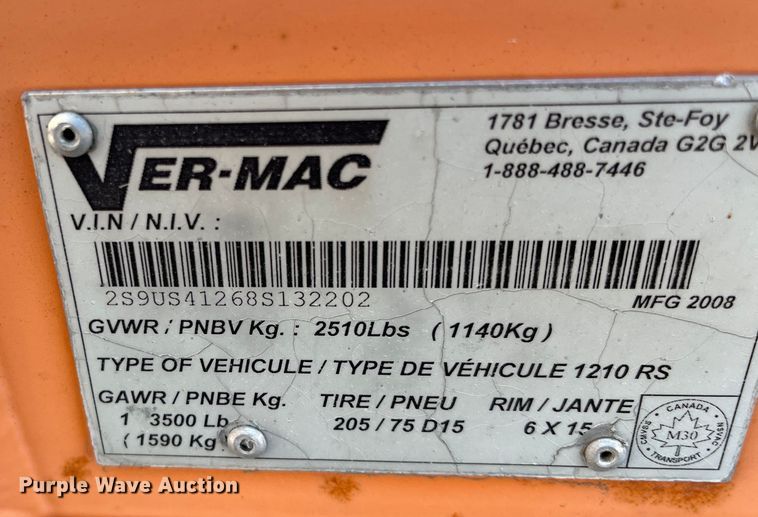 image for item LD9734 2008 Ver-Mac PCMS1210  message board trailer