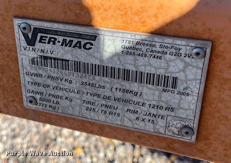 image for item LD9738 2007 Ver-Mac PCMS1210  message board trailer