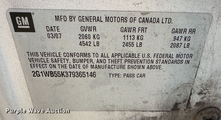 image for item LN9047 2007 Chevrolet Impala LS