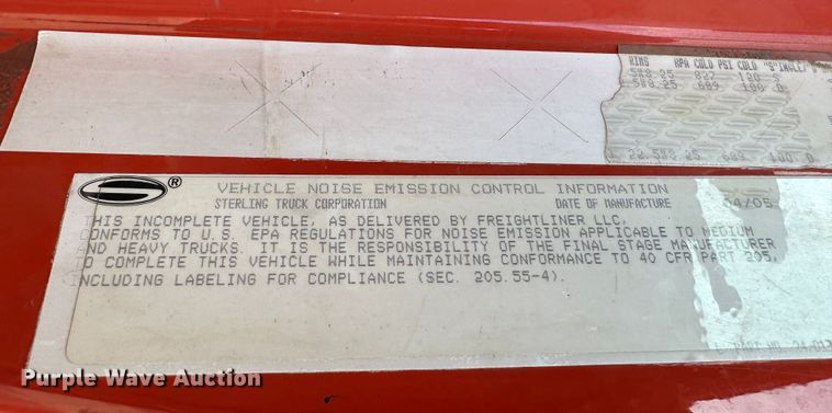 image for item LN9050 2006 Sterling LT7501  dump truck