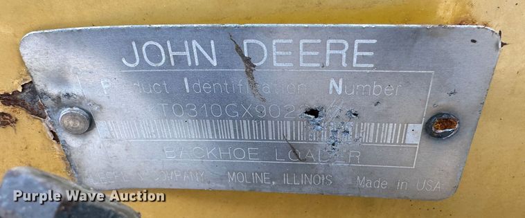 image for item LN9054 2001 John Deere 310G  backhoe