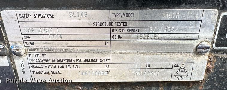 image for item LN9059 2011 New Holland T5070  MFWD tractor