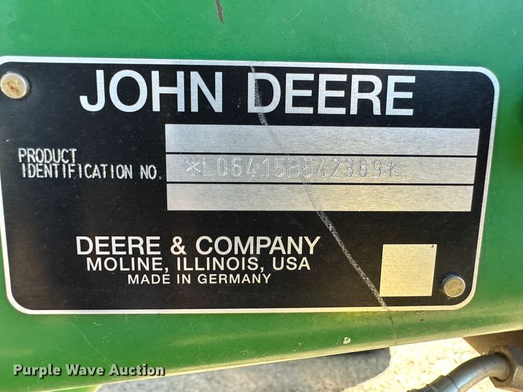 image for item LT9495 2007 John Deere 6415  tractor