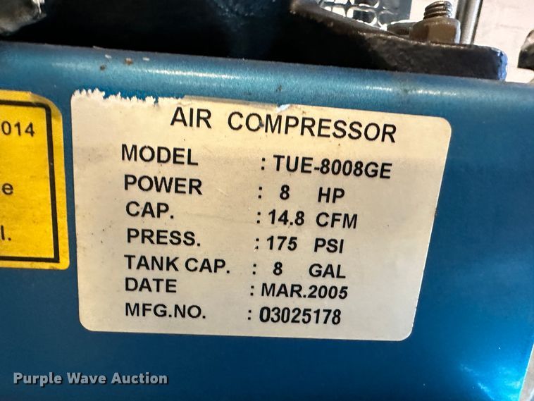 image for item LT9505 Puma TUE8008GE  air compressor