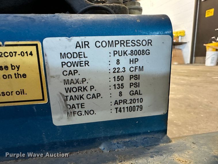 image for item LT9507 Puma PUK8008G  air compressor