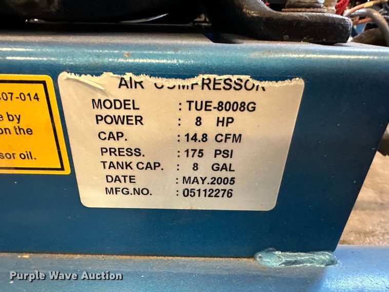 image for item LT9508 Puma TUE8008GE  air compressor