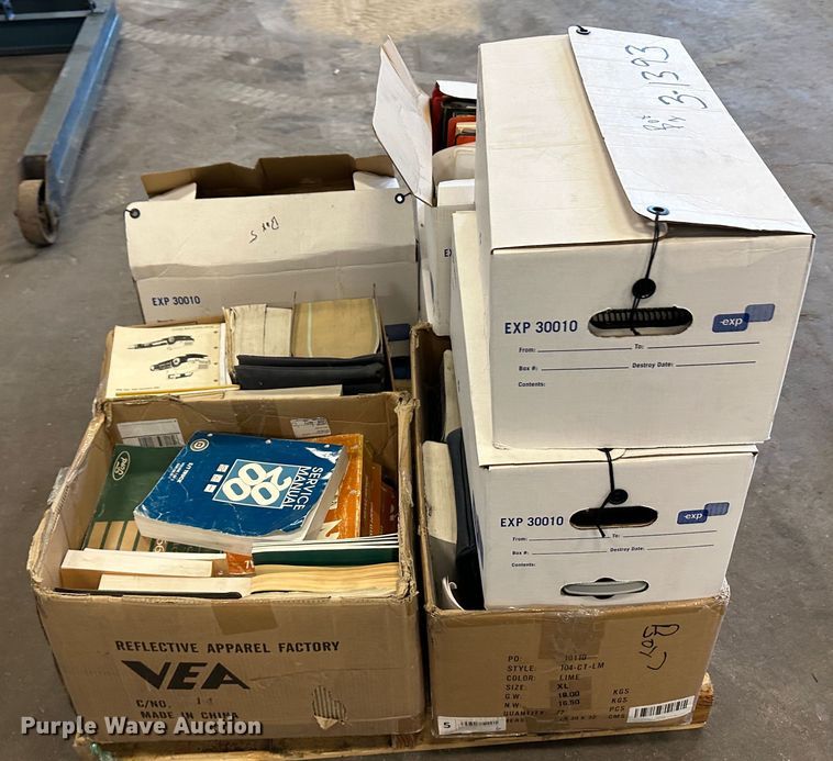 image for item LT9526 (8) boxes of operation and parts manuals