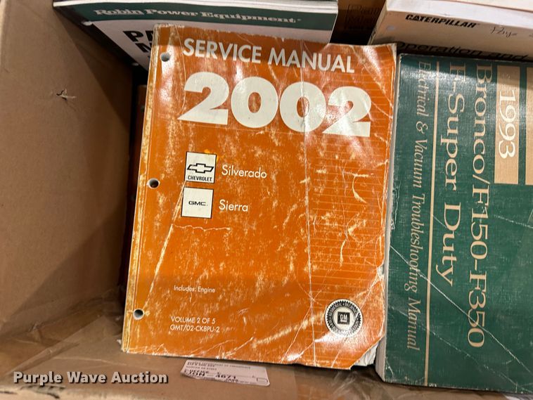image for item LT9526 (8) boxes of operation and parts manuals